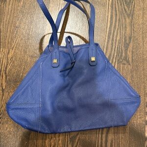 Blue Leather Tote Bag Stella & Dot